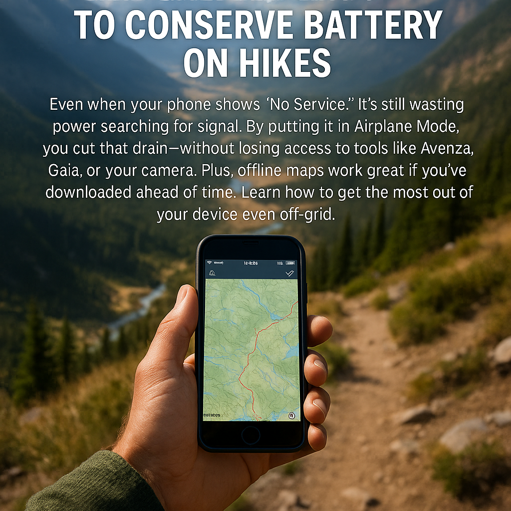 Use Airplane Mode to Conserve Battery on Hikes