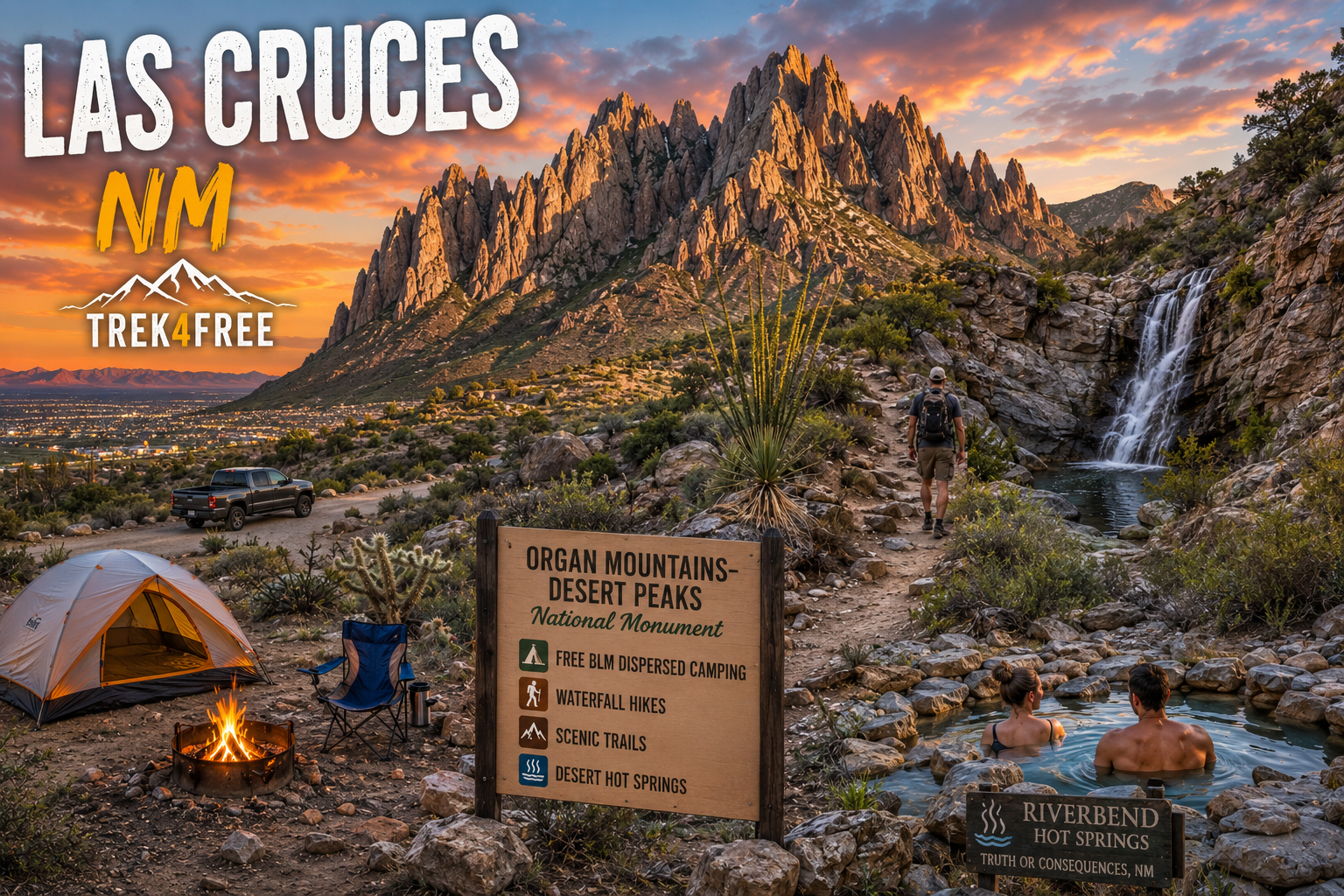 Free Camping Near Las Cruces NM: Organ Mountains, Desert Waterfalls, and Hot Springs