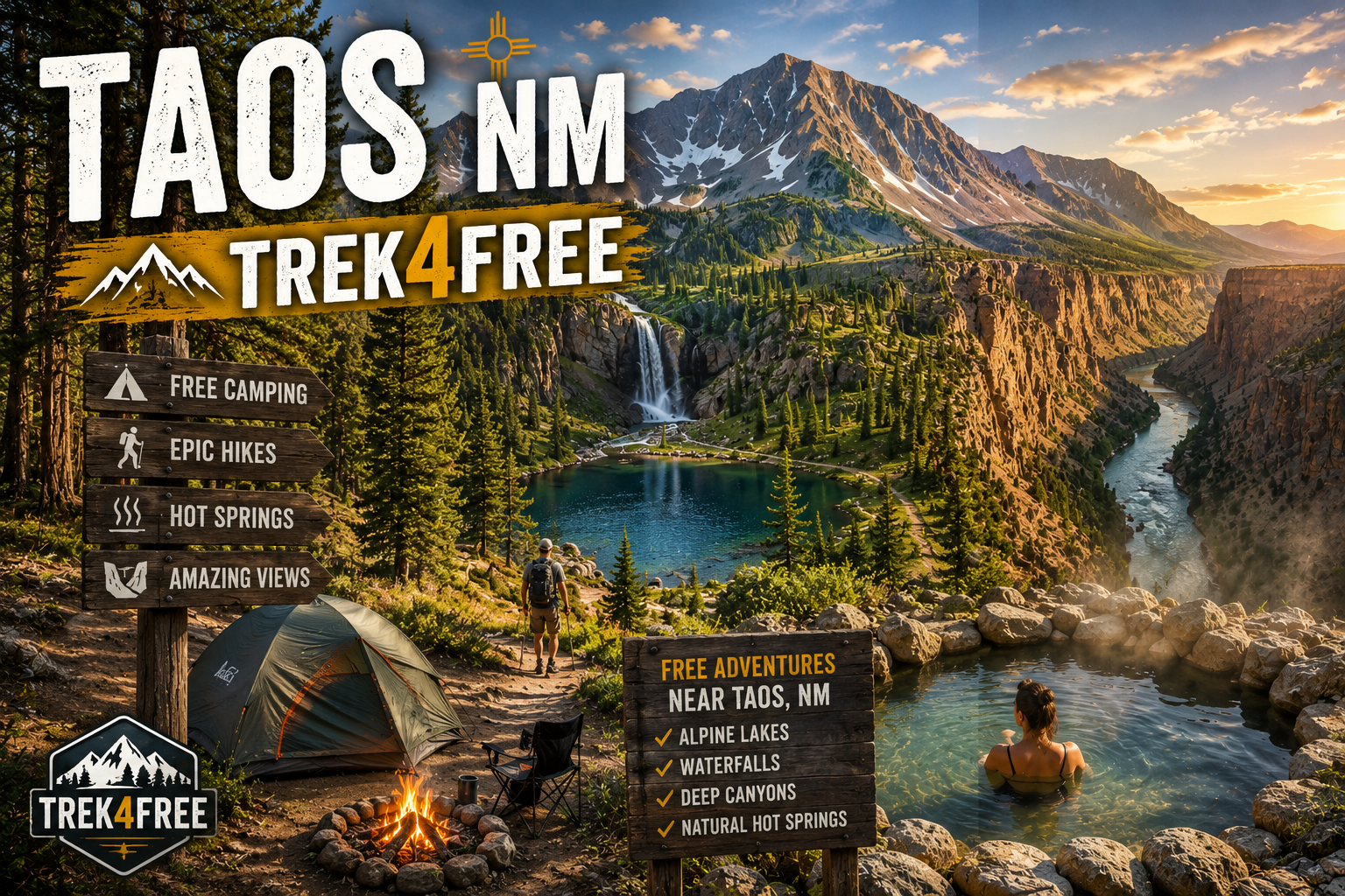 Free Camping Near Taos NM: Waterfalls, Hot Springs, and Wheeler Peak