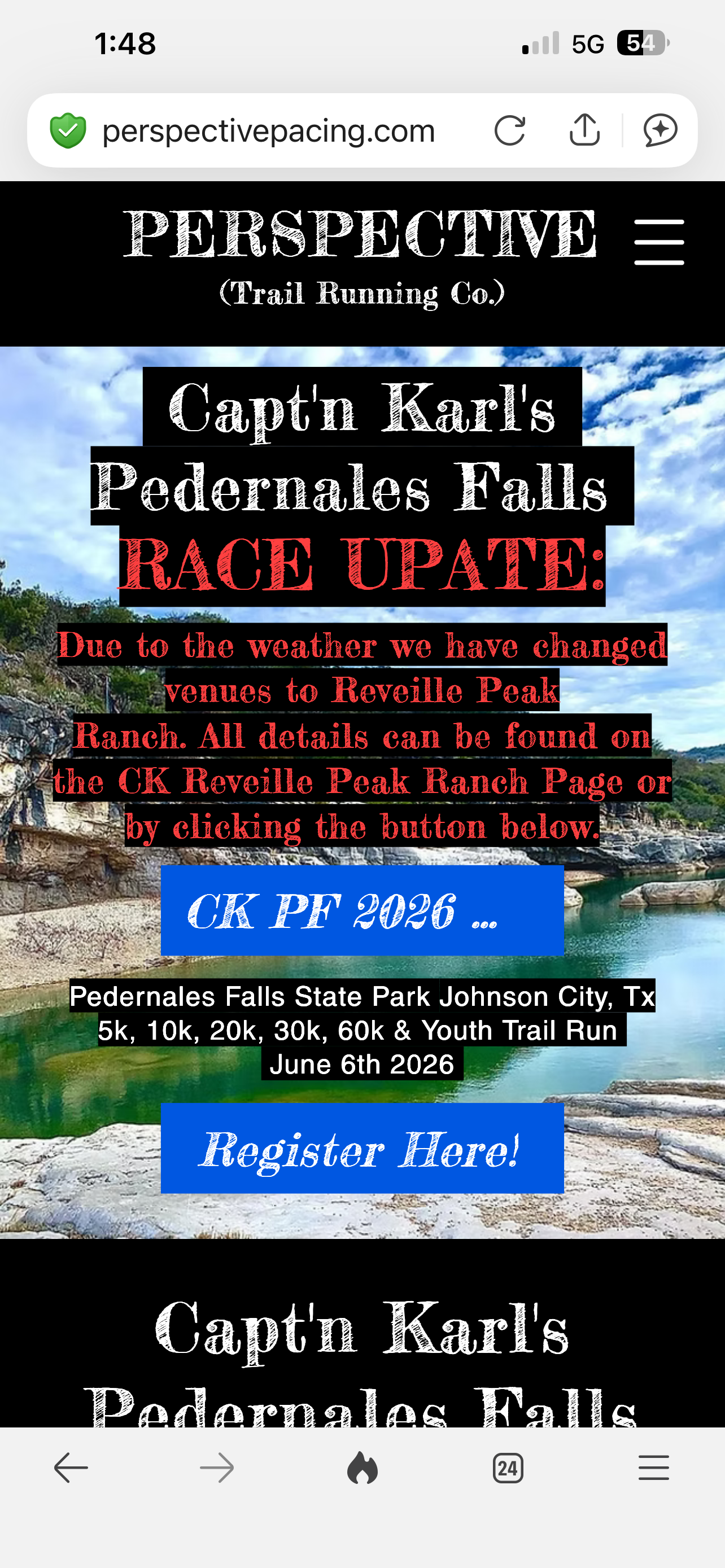 Capt'n Karl's Trail Series race update notification